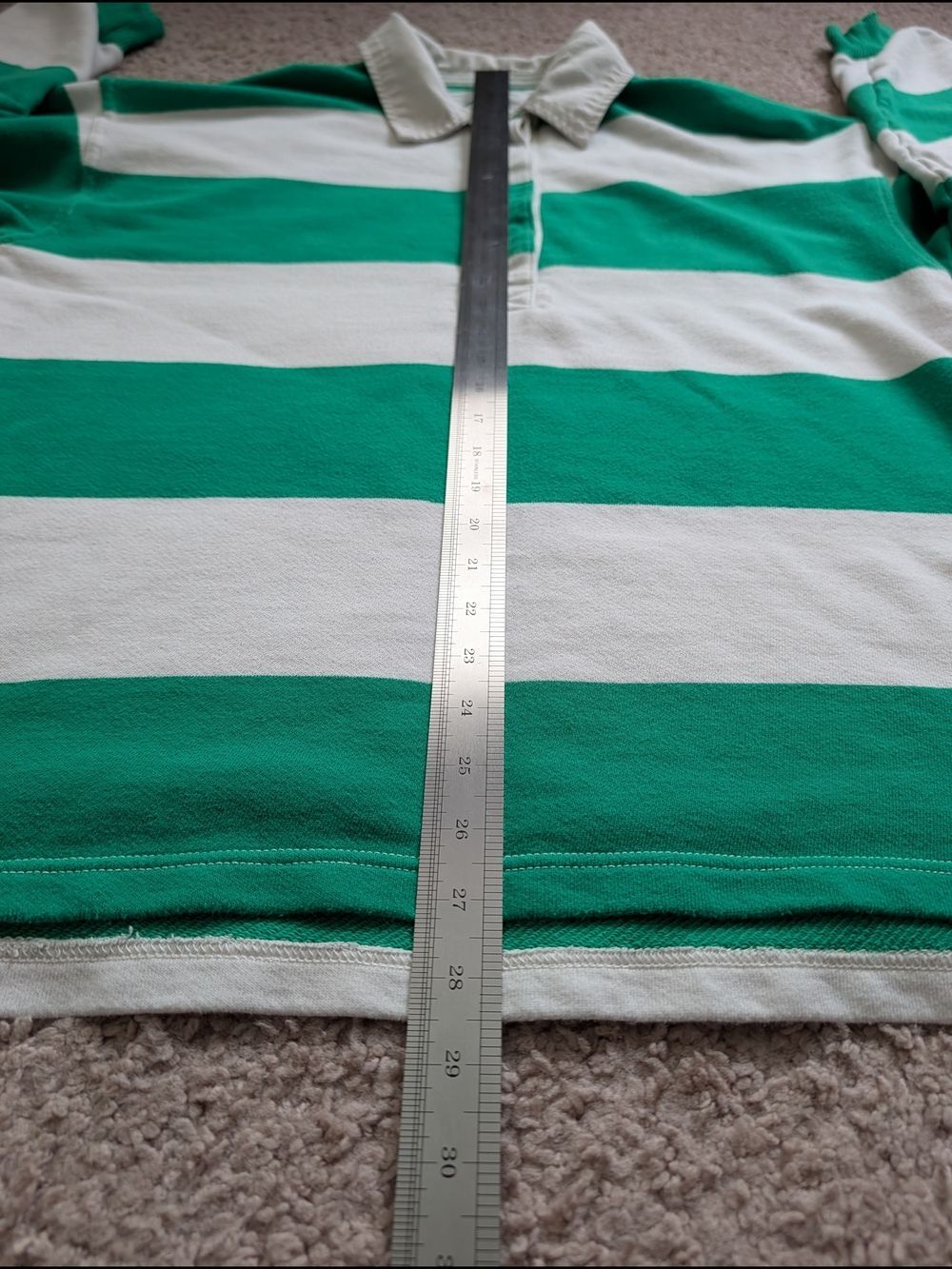 Aerie Womens White Green Striped Pullover Long Sleeve Rugby Shirt Size Small - Picture 7 of 8